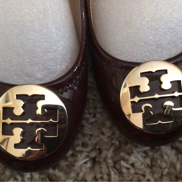 Tory Burch Burgundy Flats Size 8M - Picture 5 of 5
